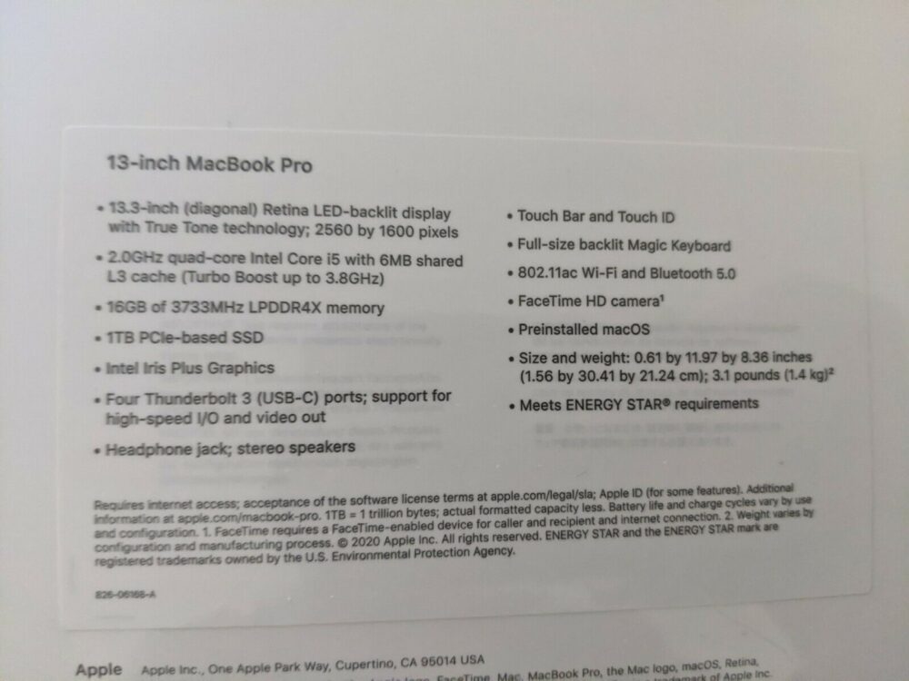 Apple 13.3" MacBook Pro with Retina Display (Mid 2020) - Image 2