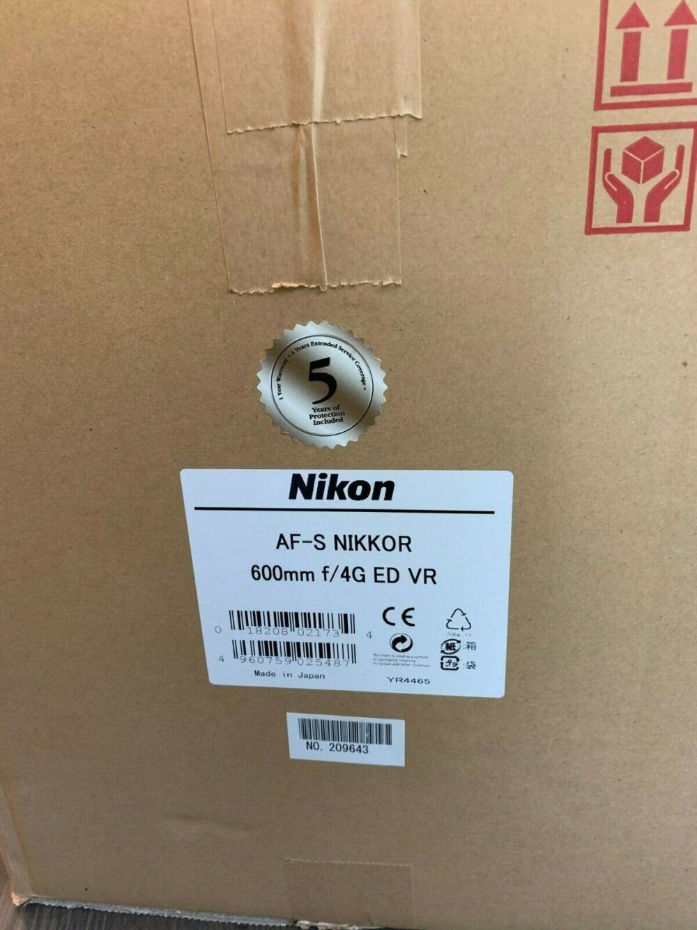 Nikon AF-S NIKKOR 600mm f/4G ED VR Lens - Image 5