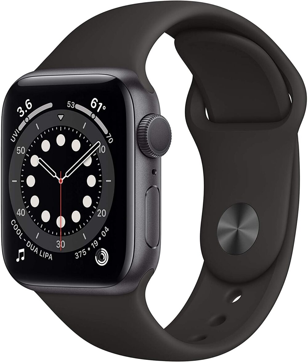 New Apple Watch Series 6 (GPS, 40mm) - Space Gray Aluminum Case with Black Sport Band